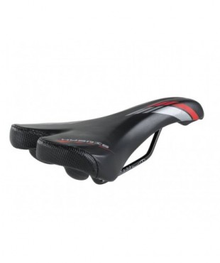 Σέλα MonteGrappa Hybris - Μαύρη/Κόκκινη